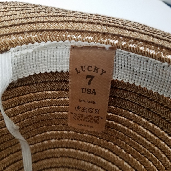 LUCKY straw hat with dot ribbon - Picture 4 of 5